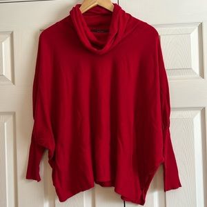 Long sleeve, turtle neck, red top